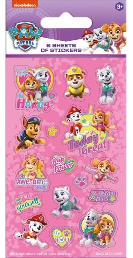 6 Paw Patrol Rasselbande Stickerbögen 2