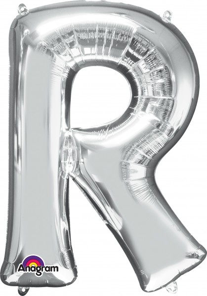 Folienballon Buchstabe R silber 81cm
