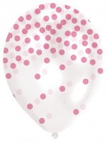 6 Luftballons Bunter Konfettiregen 27.5 cm