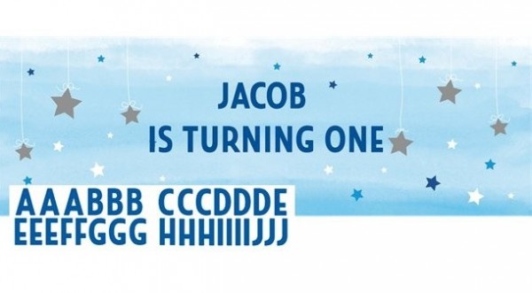 Personalisierbarer Banner blue star 1,5m