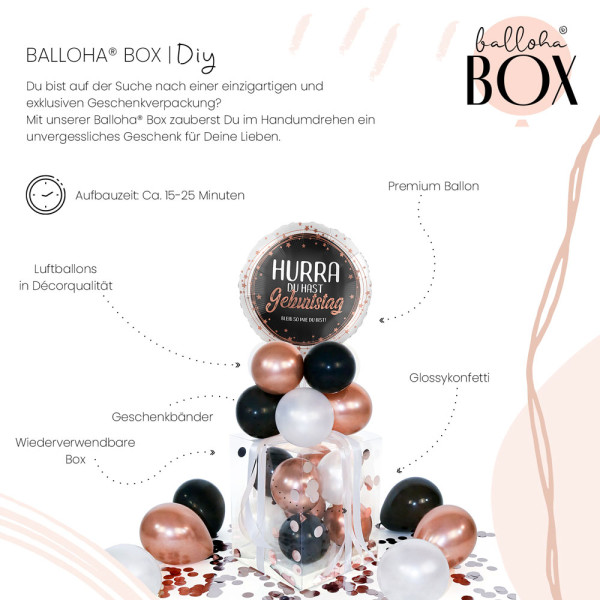 Balloha Geschenkbox DIY Hurra Geburtstag XL 3