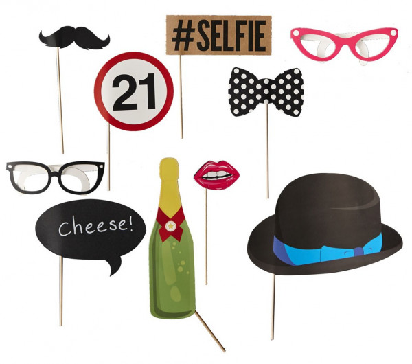 Foto Set 21st Birthday 10-teilig