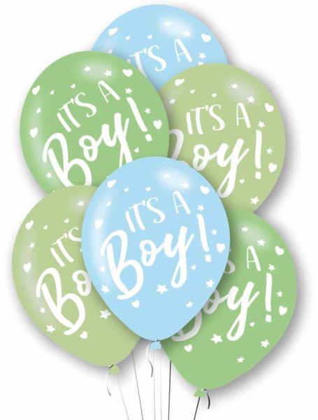 6 Its a Boy Latexballons 27,5cm