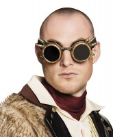 Goldene Steampunk Brille