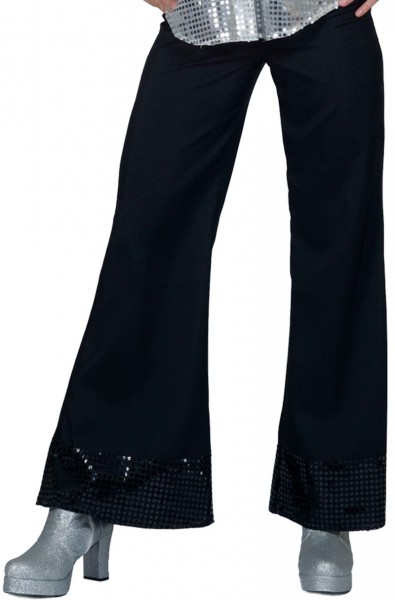 Glamour Disco Fever Schlaghose Schwarz