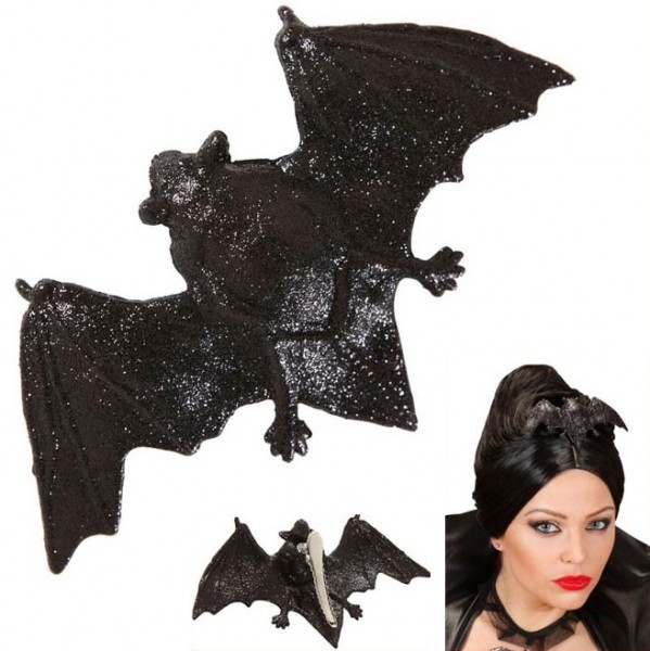 Glitzernde Fledermaus Haarspange