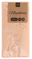 Vorschau: 10 Rosy Blush 18th Birthday Servietten 33cm