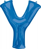 Folienballon Buchstabe Y blau XL 86cm