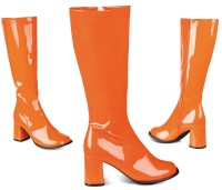 70er Jahre Lackstiefel In Orange
