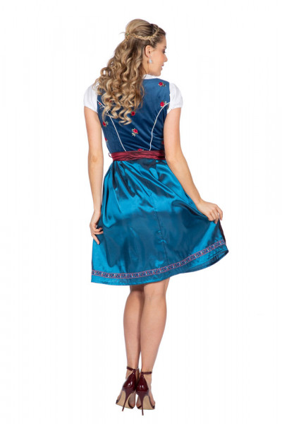 Dirndl Tina für Damen blau-rot 3