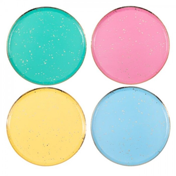 8 Mix & Match Pappteller bunt 24,5cm