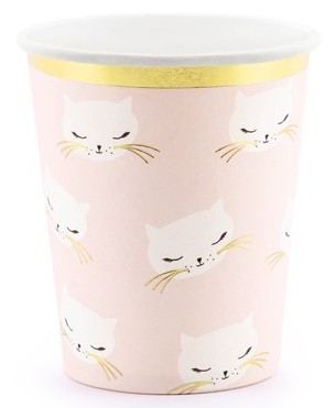 6 Katze Kiki Pappbecher 200ml