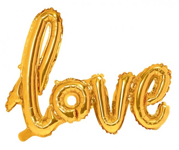 Folienballon Love gold 73 x 59cm