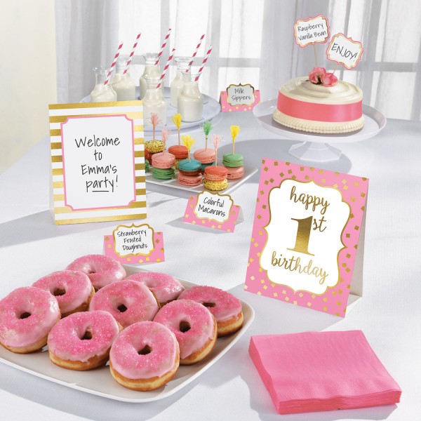Pinkstar 1st Birthday Buffet Set