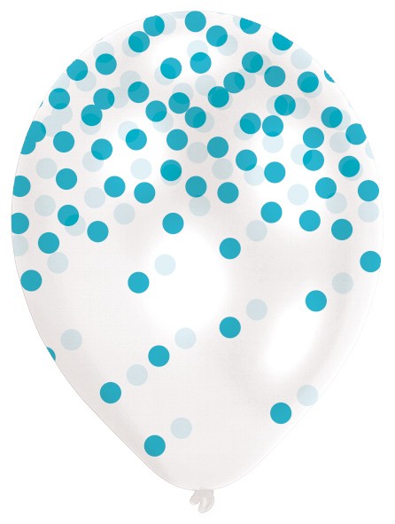 6 Luftballons Bunter Konfettiregen 27.5 cm 4
