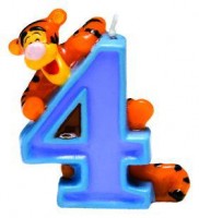 Winnie Puuh Happy Birthday Kerze 4. Geburtstag