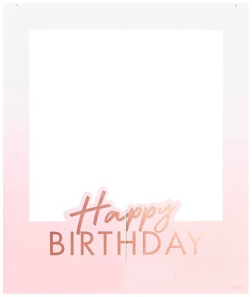 DIY Rosy Birthday Fotorahmen 72 x 60cm