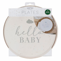 8 Hello Baby Party Teller cream-grey 25cm