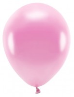10 Eco metallic Ballons rosa 26cm