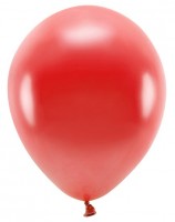 100 Eco metallic Ballons rot 30cm
