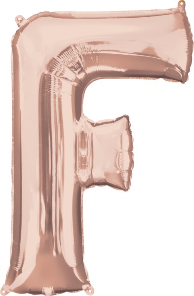 Buchstaben Folienballon F roségold 81cm