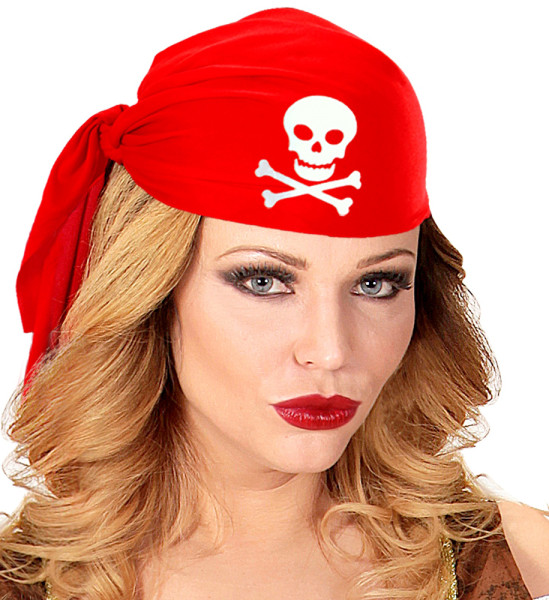 Piratmössa bandana röd