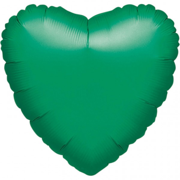 Dunkelgrüner Herzballon 43cm