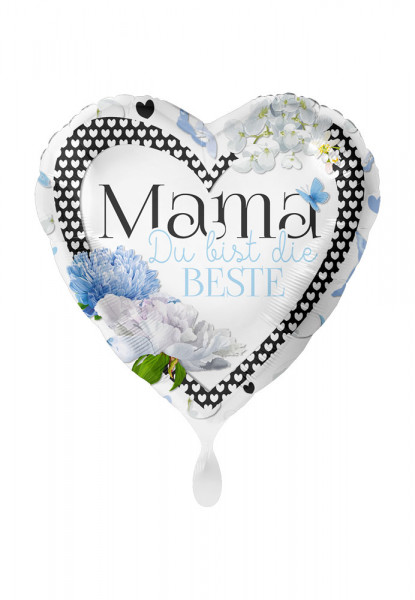 Mama du bist die Beste Herz Folienballon 43cm