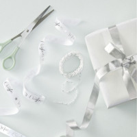 3 Silberne Metallic Zauber Geschenkbänder