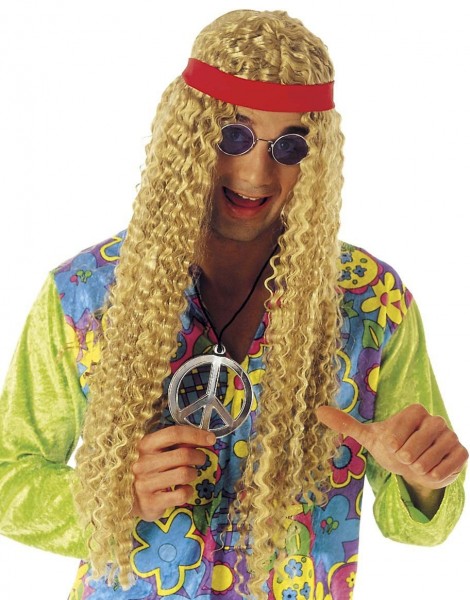 Blonde Hippie Langhaarperücke Mit Stirnband