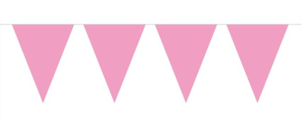 XXL Wimpelkette rosa 10m