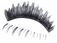 Echthaar Wimpern Duo Schwarz