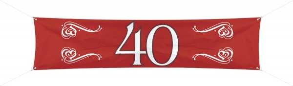 Lovely 40 years Banner 1,8m x 40cm