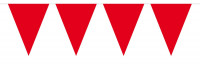 Wimpelkette Einfach rot 10m