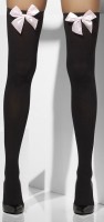 Blickdichte Overknee Strümpfe Mit Rosa Schleife