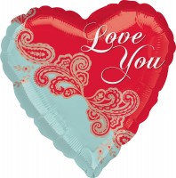 Love You Folienballon 43cm
