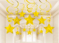 Funkelnde Sternwirbel Hängedekoration Stardust Gold