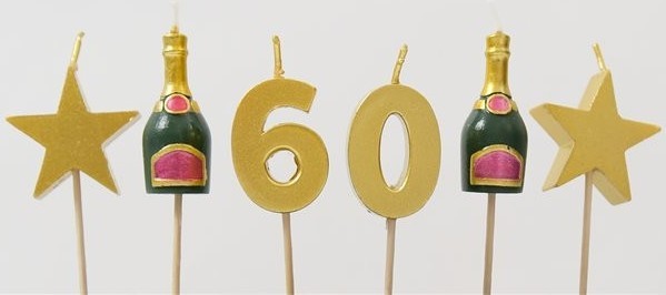 60 Great years Tortenkerzen