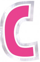 48 Ballonsticker Buchstabe C