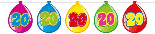 Funny 20th Birthday Girlande 10m