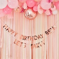 DIY Rosy Birthday Girlande
