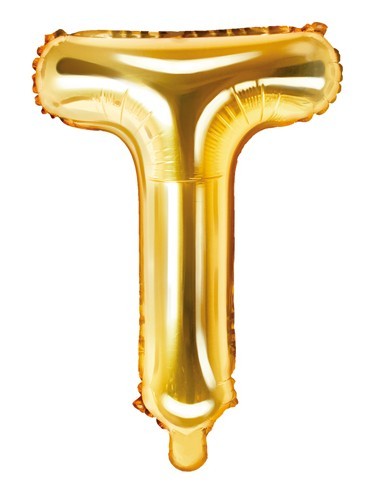 Folienballon T gold 35cm