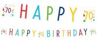 70. Geburtstag Konfetti Girlande 1,8m