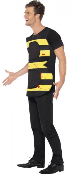 Blutiges Gestreiftes B Psychopathen Kostüm 3