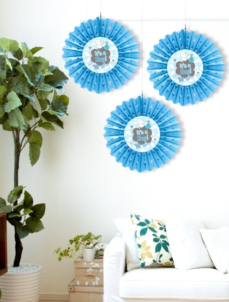 Süße Babyboy Papierrosette 30cm