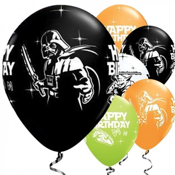 25 Qualatex Star Wars Happy Birthday Latexballons 28cm