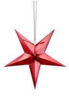 3D Weihnachtsstern rot 30cm