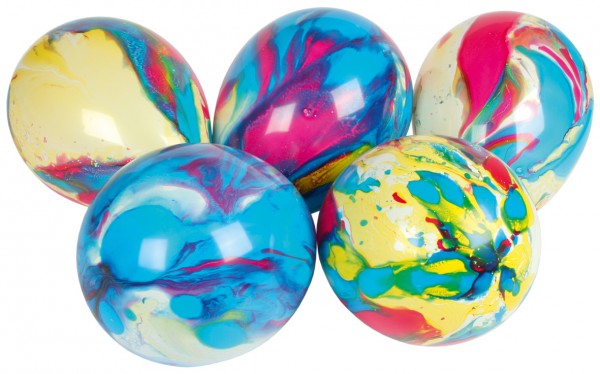 8er Set Luftballons Bunt Marmoriert