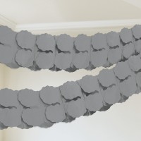 Papiergirlande grau 3,65m