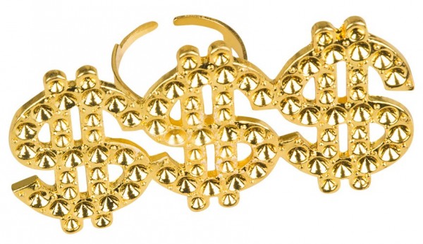 Triple Dollarzeichen Ring In Gold